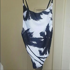 Palm print CHEEKY one piece